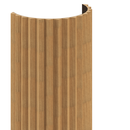 Mexen Ovalo 01 gerillte, flexible Wandpaneele 280 x 36 cm, technisches Furnier, Eiche Classic - S130-280-01-041