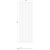 Mexen Ovalo 01 gerillte, flexible Wandpaneele 280 x 36 cm, technisches Furnier, Eiche Classic - S130-280-01-041