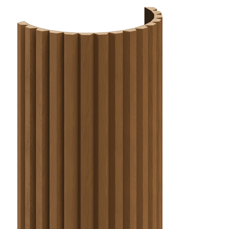 Mexen Ovalo 01 flexible geriffelte Wandpaneele 280 x 36 cm, technisches Furnier, Eiche Natur - S130-280-01-042