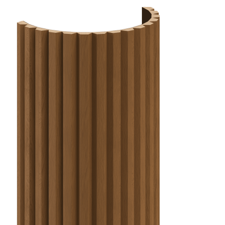 Mexen Ovalo 01 flexible geriffelte Wandpaneele 280 x 36 cm, technisches Furnier, Eiche Natur - S130-280-01-042