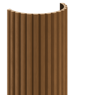 Mexen Ovalo 01 flexible geriffelte Wandpaneele 280 x 36 cm, technisches Furnier, Eiche Natur - S130-280-01-042