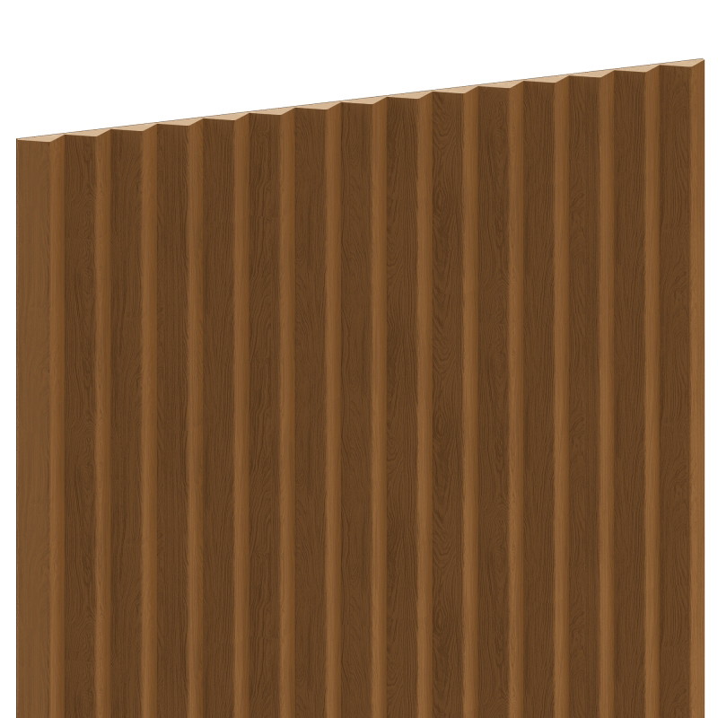 Mexen Ovalo 01 flexible geriffelte Wandpaneele 280 x 36 cm, technisches Furnier, Eiche Natur - S130-280-01-042