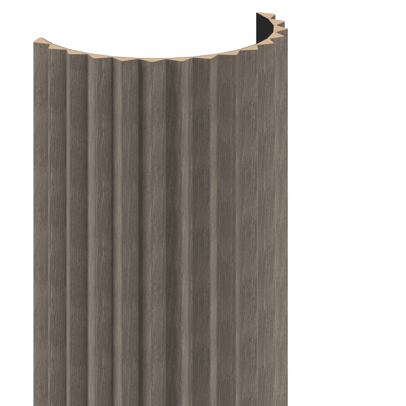Mexen Ovalo 01 geriffelte flexible Wandpaneele 280 x 36 cm, technisches Furnier, Eiche Grau - S130-280-01-043