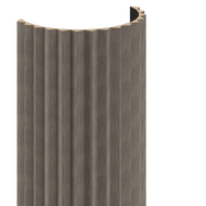 Mexen Ovalo 01 geriffelte flexible Wandpaneele 280 x 36 cm, technisches Furnier, Eiche Grau - S130-280-01-043