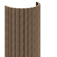 Mexen Ovalo 01 gerillte flexible Wandlamellen 280 x 36 cm, technisches Furnier, Dunkle Walnuss - S130-280-01-044