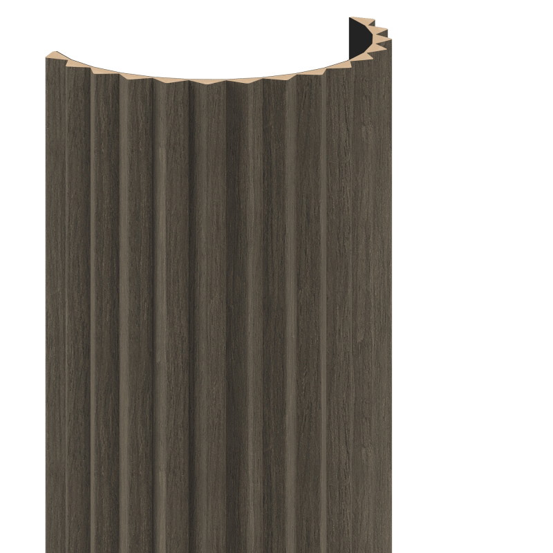 Mexen Ovalo 01 flexible geriffelte Wandlatten 280 x 36 cm, technisches Furnier, Eiche Mocca - S130-280-01-045