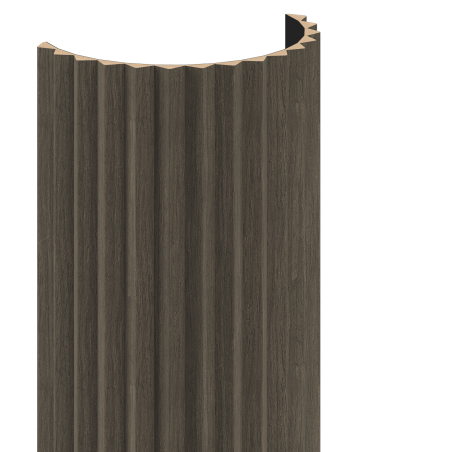 Mexen Ovalo 01 flexible geriffelte Wandlatten 280 x 36 cm, technisches Furnier, Eiche Mocca - S130-280-01-045