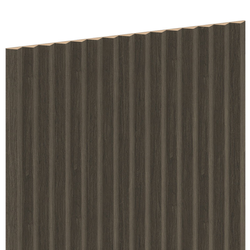Mexen Ovalo 01 flexible geriffelte Wandlatten 280 x 36 cm, technisches Furnier, Eiche Mocca - S130-280-01-045