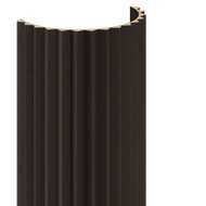 Mexen Ovalo 01 gerillte, flexible Wandpaneele 280 x 36 cm, technisches Furnier, Schwarzeiche - S130-280-01-046