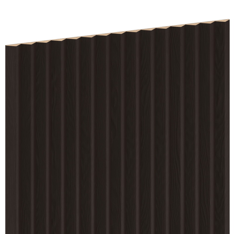 Mexen Ovalo 01 gerillte, flexible Wandpaneele 280 x 36 cm, technisches Furnier, Schwarzeiche - S130-280-01-046