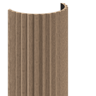 Mexen Ovalo 01 flexible gerillte Wandpaneele 280 x 36 cm, technisches Furnier, Helles Nussbaumholz - S130-280-01-047