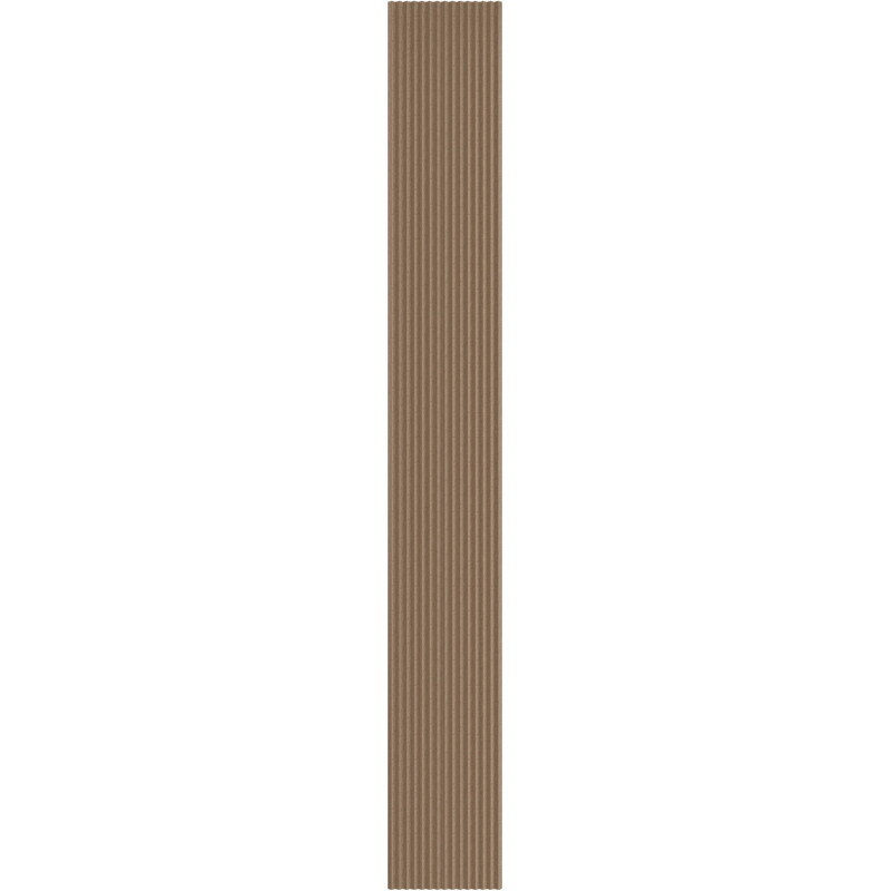Mexen Ovalo 01 flexible gerillte Wandpaneele 280 x 36 cm, technisches Furnier, Helles Nussbaumholz - S130-280-01-047