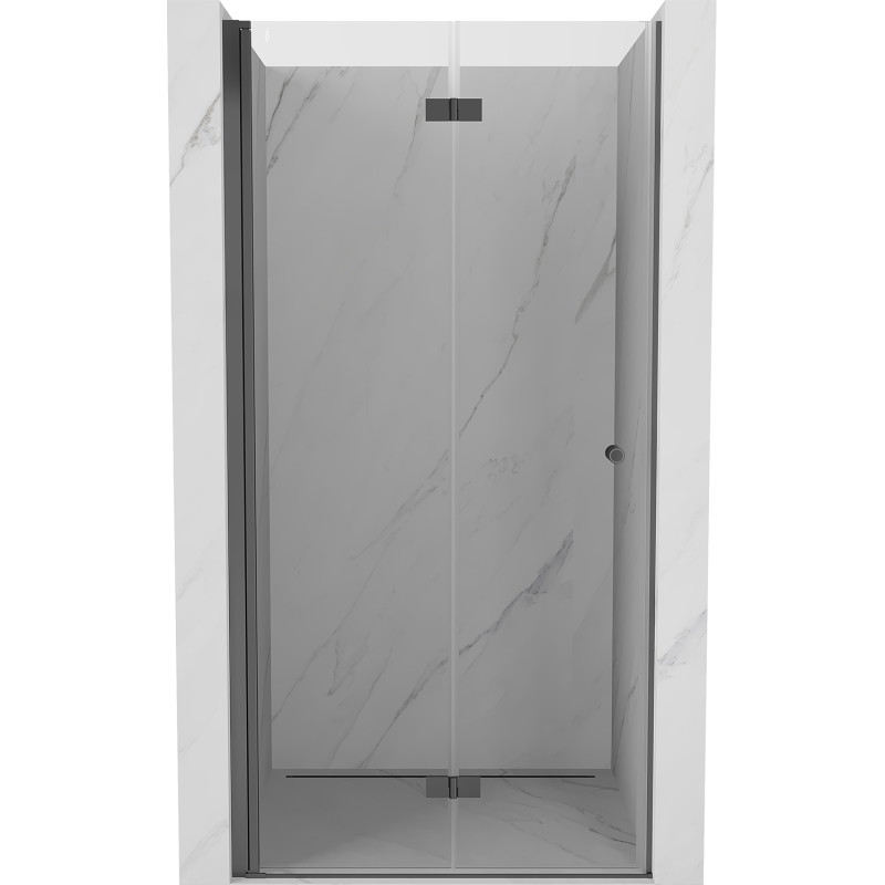 Mexen Mist-F faltbare Duschkabinentür links 85 cm, transparent, Gun Metal - 8A6-085-000-95-00-L