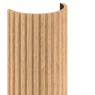Mexen Ovalo 02 Gerillte elastische Wandlamellen 280 x 36 cm, technisches Furnier, Gebleichte Eiche - S130-280-02-040