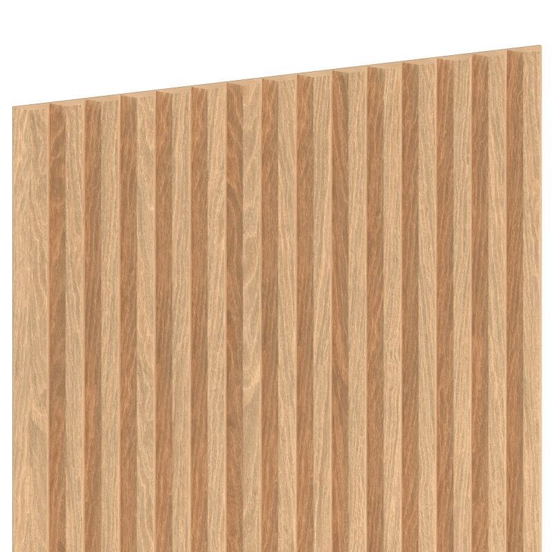 Mexen Ovalo 02 Gerillte elastische Wandlamellen 280 x 36 cm, technisches Furnier, Gebleichte Eiche - S130-280-02-040
