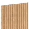 Mexen Ovalo 02 Gerillte elastische Wandlamellen 280 x 36 cm, technisches Furnier, Gebleichte Eiche - S130-280-02-040