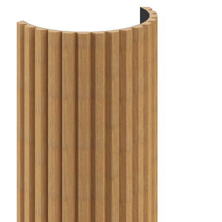 Mexen Ovalo 02 elastische geriffelte Wandpaneele 280 x 36 cm, technisches Furnier, Eiche Classic - S130-280-02-041