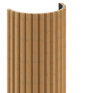 Mexen Ovalo 02 elastische geriffelte Wandpaneele 280 x 36 cm, technisches Furnier, Eiche Classic - S130-280-02-041
