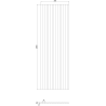 Mexen Ovalo 02 elastische geriffelte Wandpaneele 280 x 36 cm, technisches Furnier, Eiche Classic - S130-280-02-041