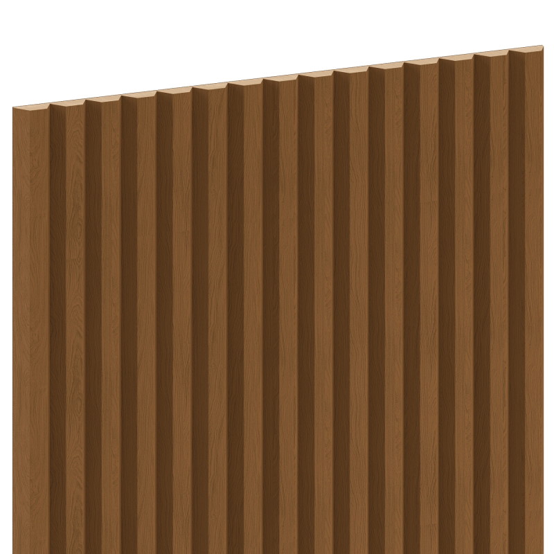 Mexen Ovalo 02 gerillte flexible Wandpaneele 280 x 36 cm, technisches Furnier, Eiche Natur - S130-280-02-042