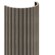 Mexen Ovalo 02 Geriffelte elastische Wandlamellen 280 x 36 cm, technisches Furnier, Graue Eiche - S130-280-02-043