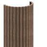 Mexen Ovalo 02 flexible geriffelte Wandabdeckungen 280 x 36 cm, technisches Furnier, Dunkle Walnuss - S130-280-02-044