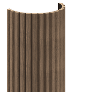 Mexen Ovalo 02 flexible geriffelte Wandabdeckungen 280 x 36 cm, technisches Furnier, Dunkle Walnuss - S130-280-02-044
