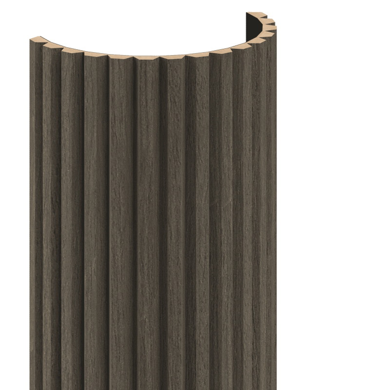 Mexen Ovalo 02 flexible gerillte Wandpaneele 280 x 36 cm, technisches Furnier, Eiche Mocca - S130-280-02-045