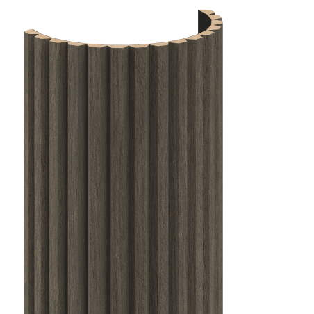 Mexen Ovalo 02 flexible gerillte Wandpaneele 280 x 36 cm, technisches Furnier, Eiche Mocca - S130-280-02-045