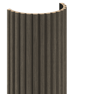 Mexen Ovalo 02 flexible gerillte Wandpaneele 280 x 36 cm, technisches Furnier, Eiche Mocca - S130-280-02-045