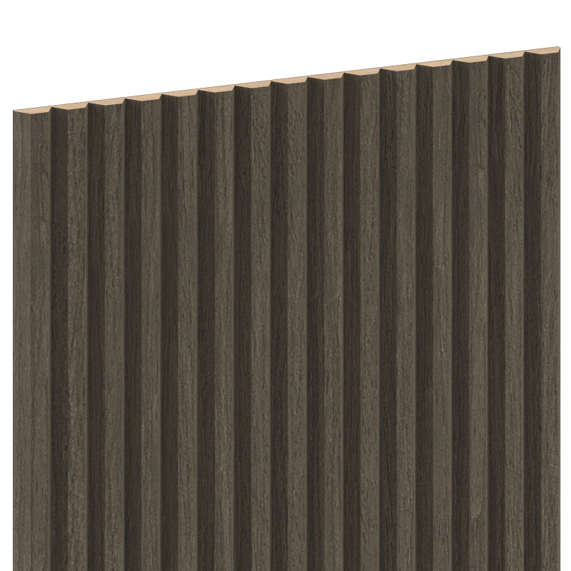 Mexen Ovalo 02 flexible gerillte Wandpaneele 280 x 36 cm, technisches Furnier, Eiche Mocca - S130-280-02-045