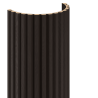 Mexen Ovalo 02 gerillte, flexible Wandpaneele 280 x 36 cm, technisches Furnier, Schwarze Eiche - S130-280-02-046