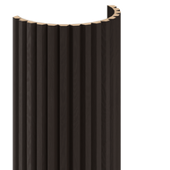 Mexen Ovalo 02 gerillte, flexible Wandpaneele 280 x 36 cm, technisches Furnier, Schwarze Eiche - S130-280-02-046