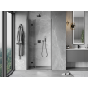 Mexen Mist-F Klappbare Duschabtrennung links 105 cm, transparent, Gun Metal - 8A6-105-000-95-00-L