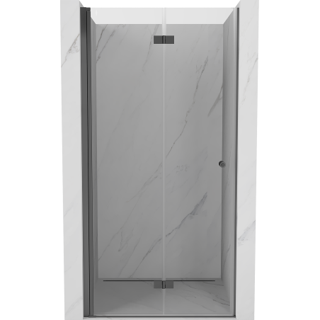Mexen Mist-F faltbare Duschabtrennung links 115 cm, transparent, Gun Metal - 8A6-115-000-95-00-L