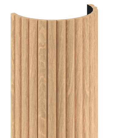 Mexen Ovalo 03 flexible geriffelte Wandpaneele 280 x 36 cm, technisches Furnier, Gebleichte Eiche - S130-280-03-040