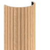 Mexen Ovalo 03 flexible geriffelte Wandpaneele 280 x 36 cm, technisches Furnier, Gebleichte Eiche - S130-280-03-040