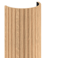 Mexen Ovalo 03 flexible geriffelte Wandpaneele 280 x 36 cm, technisches Furnier, Gebleichte Eiche - S130-280-03-040