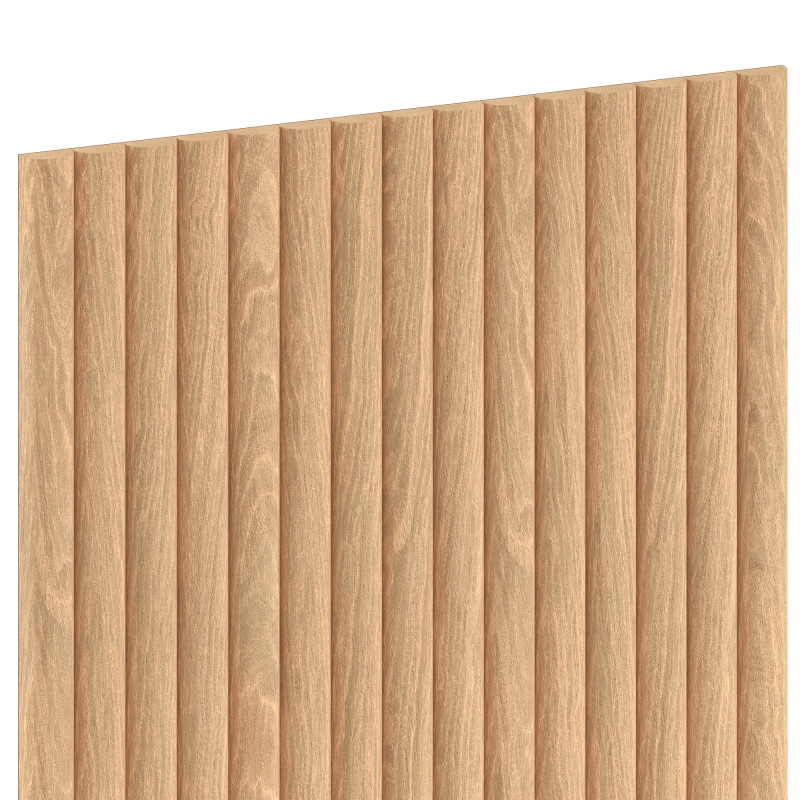 Mexen Ovalo 03 flexible geriffelte Wandpaneele 280 x 36 cm, technisches Furnier, Gebleichte Eiche - S130-280-03-040