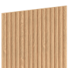 Mexen Ovalo 03 flexible geriffelte Wandpaneele 280 x 36 cm, technisches Furnier, Gebleichte Eiche - S130-280-03-040