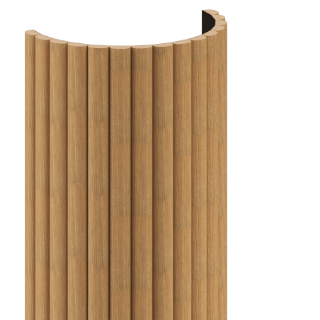 Mexen Ovalo 03 elastische, gerillte Wandlamellen 280 x 36 cm, technisches Furnier, Eiche Classic - S130-280-03-041