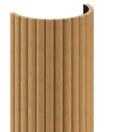 Mexen Ovalo 03 elastische, gerillte Wandlamellen 280 x 36 cm, technisches Furnier, Eiche Classic - S130-280-03-041
