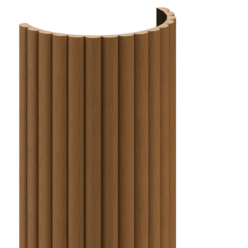 Mexen Ovalo 03 elastische, gerillte Wandpaneele 280 x 36 cm, technisches Furnier, Natürliche Eiche - S130-280-03-042