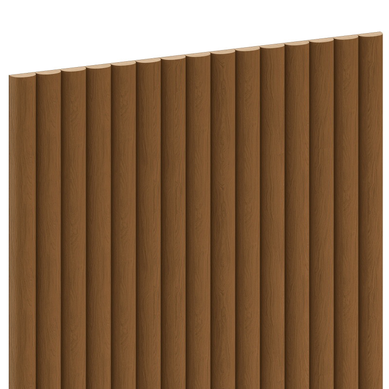 Mexen Ovalo 03 elastische, gerillte Wandpaneele 280 x 36 cm, technisches Furnier, Natürliche Eiche - S130-280-03-042