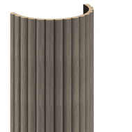 Mexen Ovalo 03 flexible gerillte Wandpaneele 280 x 36 cm, technisches Furnier, Graue Eiche - S130-280-03-043