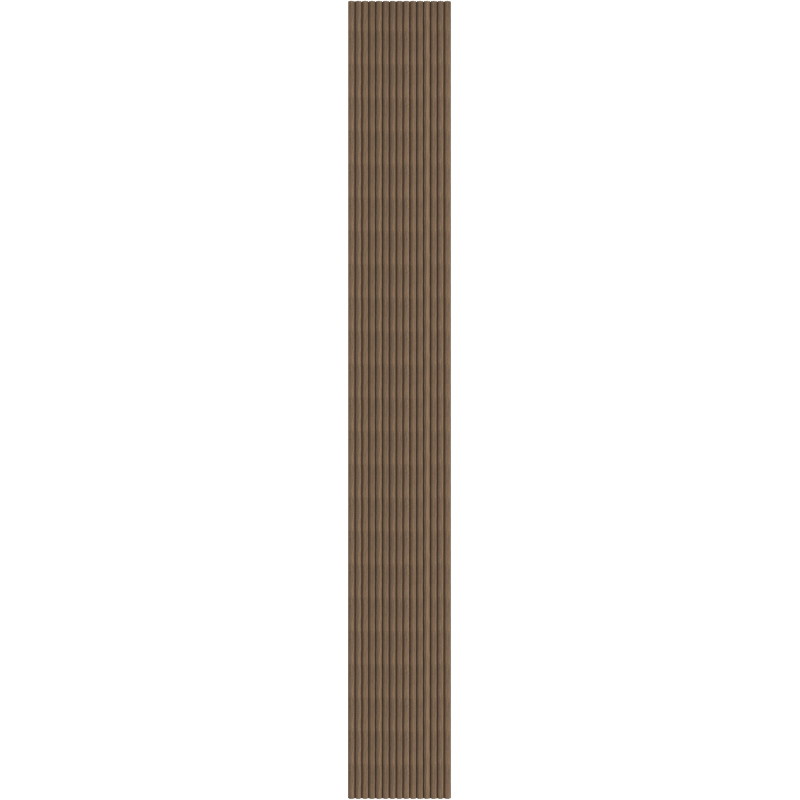 Mexen Ovalo 03 elastische geriffelte Wandpaneele 280 x 36 cm, technisches Furnier, Dunkle Walnuss - S130-280-03-044