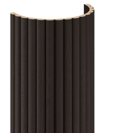 Mexen Ovalo 03 gerippte, flexible Wandpaneele 280 x 36 cm, technisches Furnier, Schwarze Eiche - S130-280-03-046