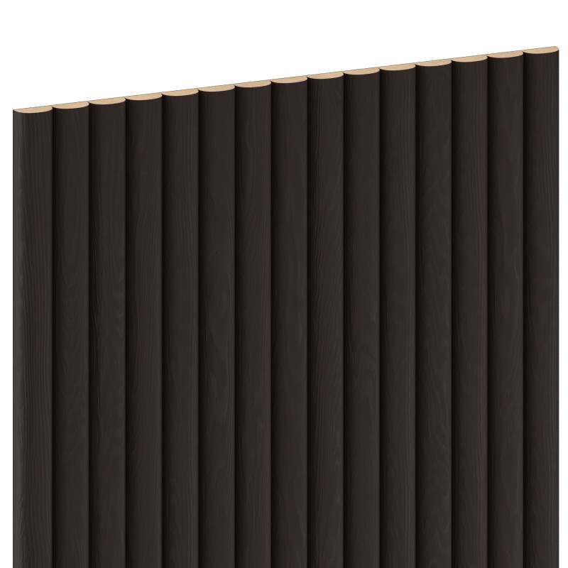 Mexen Ovalo 03 gerippte, flexible Wandpaneele 280 x 36 cm, technisches Furnier, Schwarze Eiche - S130-280-03-046