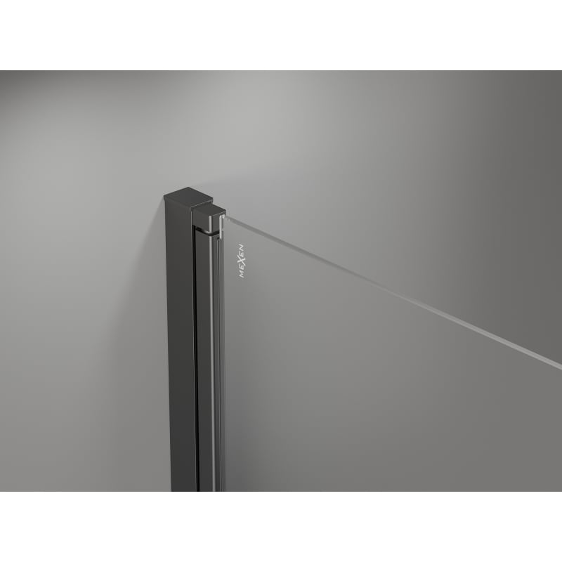Mexen Mist-F faltbare rechte Duschabtrennung 65 cm, transparent, Gunmetal - 8A6-065-000-95-00-P