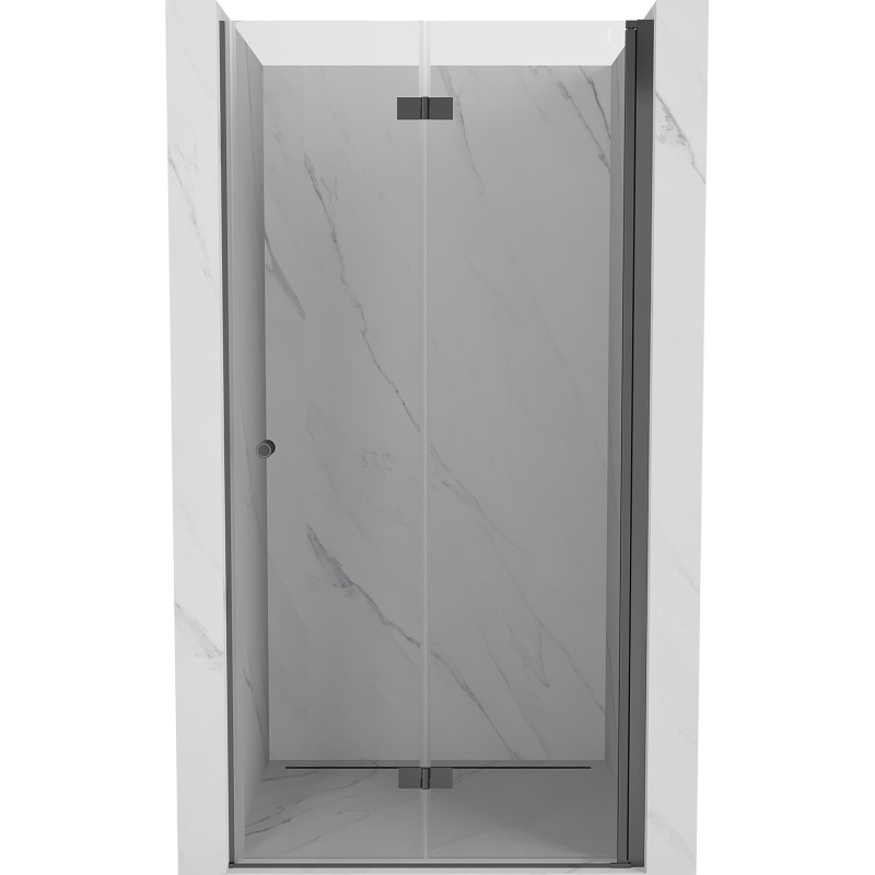 Mexen Mist-F faltbare Duschabtrennung rechts 95 cm, transparent, Gun Metal - 8A6-095-000-95-00-P